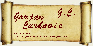Gorjan Ćurković vizit kartica